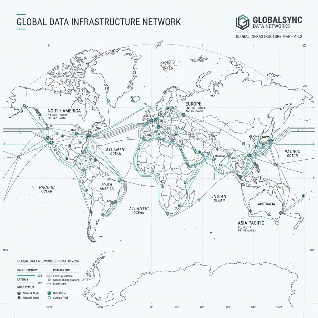 Global Data Network Schematic
